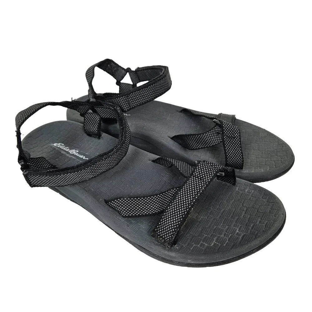 Eddie Bauer Black Strappy Water Trail Hiking Sandal 8